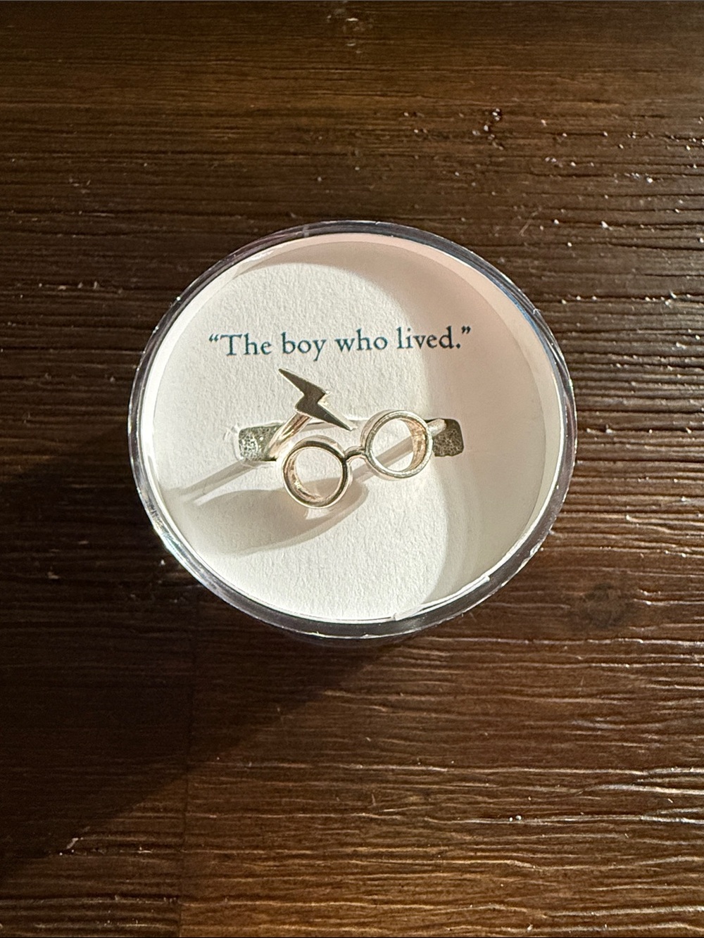 Alex and Ani Harry Potter Glasses & Scar 925 Sterling Silver Ring Size 6